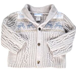 Janie and Jack Cream Cable Knit Sweater